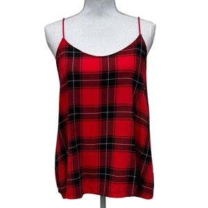 Red plaid racer back tank top XXL 19
